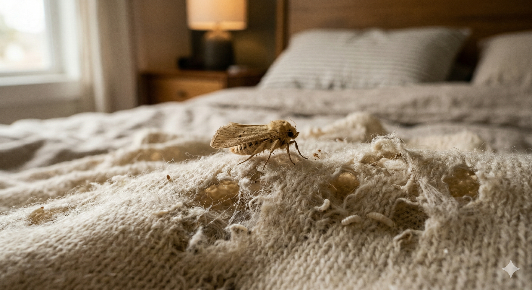 Motten im Schlafzimmer: Ursachen, Gesundheitsrisiken & Bekämpfung
