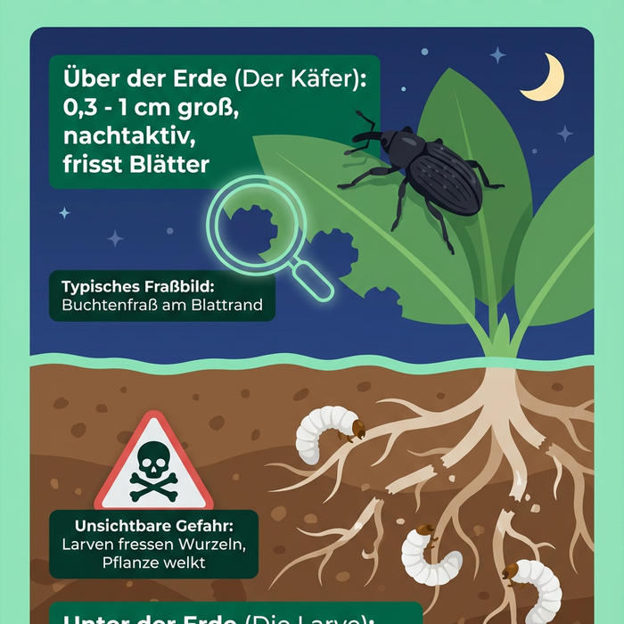 Der Dickmaulrüssler: Gefahr über und unter der Erde
