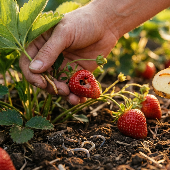 Erdbeeren & Drahtwürmer: Schadbild erkennen und biologisch bekämpfen