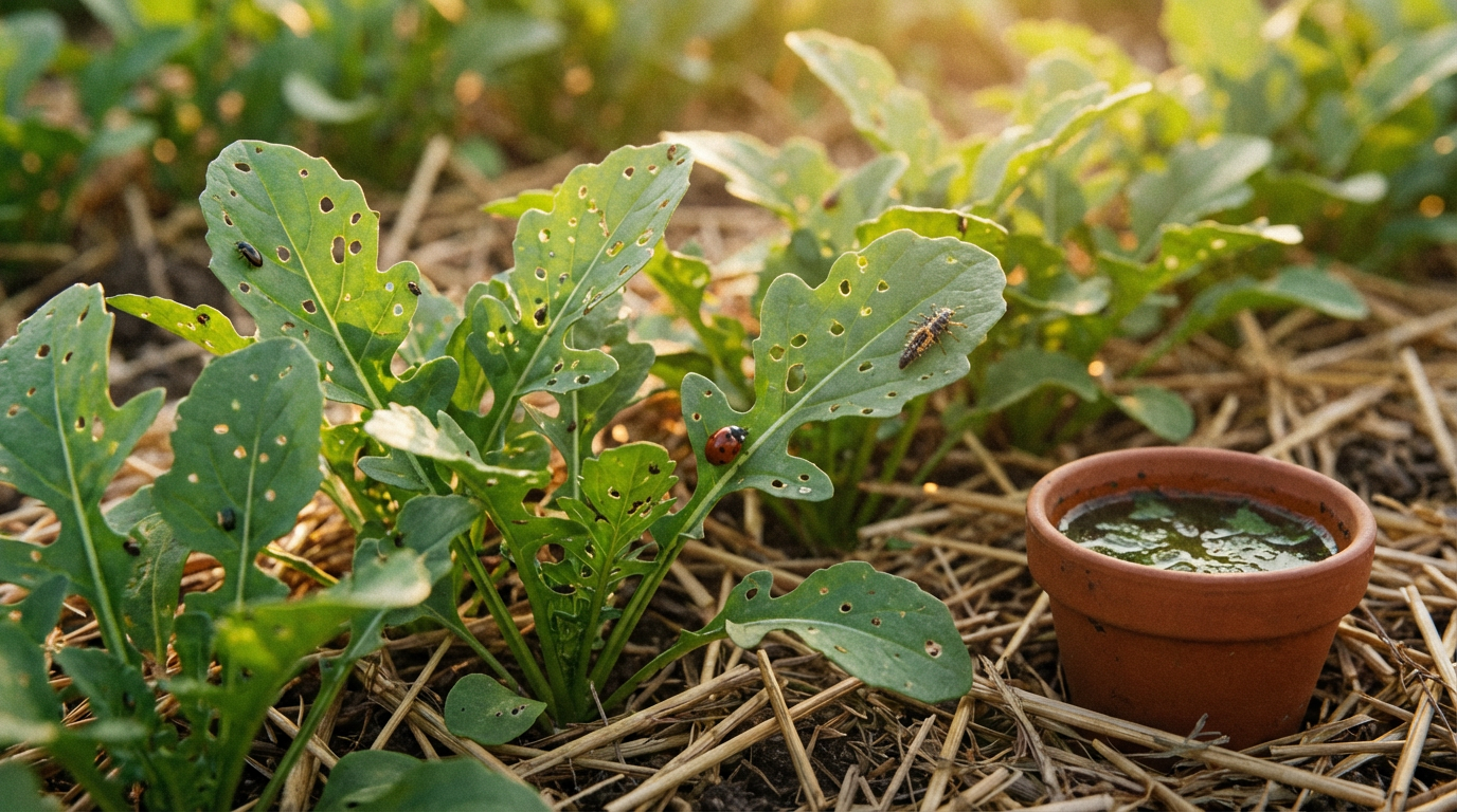 Erdflöhe an Rucola bekämpfen: Ursachen, Schadbild & biologische Lösungen