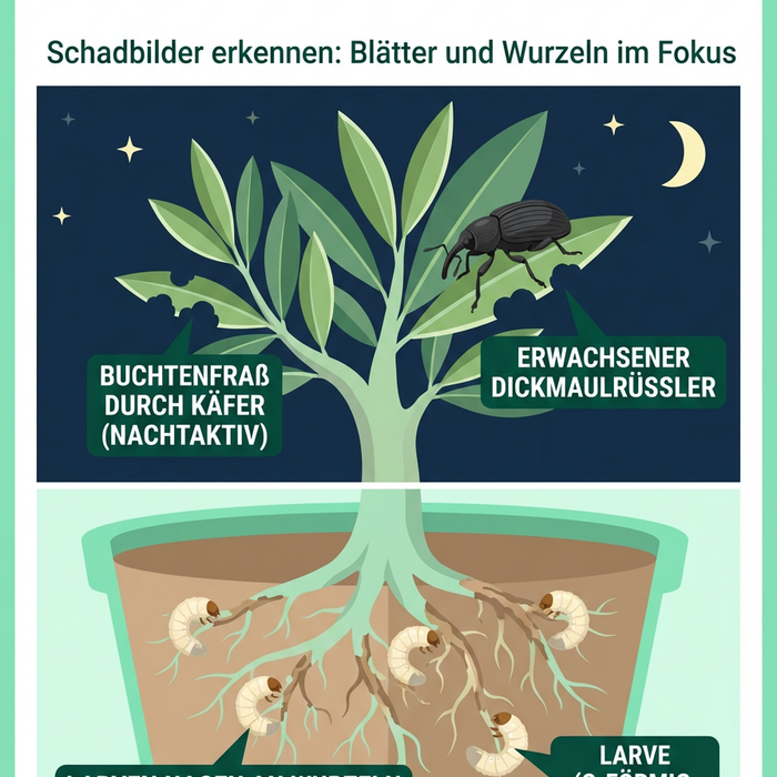 Gefahr von oben und unten: Das Schadbild des Dickmaulrüsslers