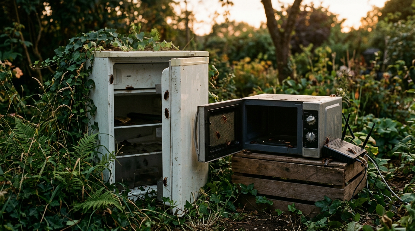 Kakerlaken in Elektrogeräten: Kühlschrank, Mikrowelle & Router