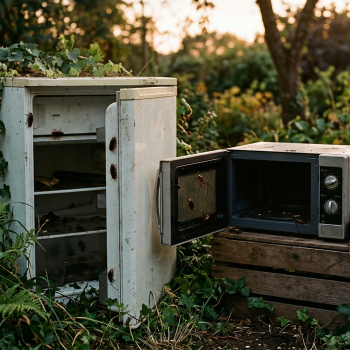 Kakerlaken in Elektrogeräten: Kühlschrank, Mikrowelle & Router