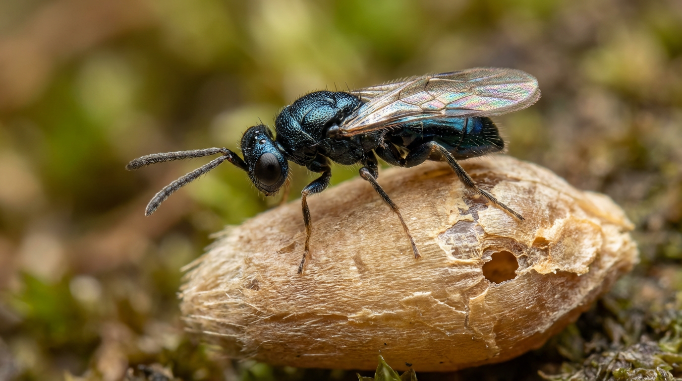 Lagererzwespen gegen Kugelkäfer: Biologische Bekämpfung effektiv und sicher