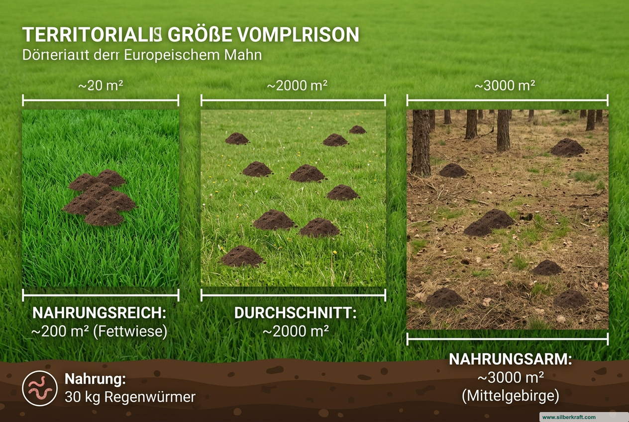 Wie groß ist das Revier von einem Maulwurf: Territorium & Fakten einfach erklärt