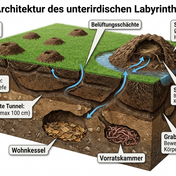 Architektur des unterirdischen Labyrinths