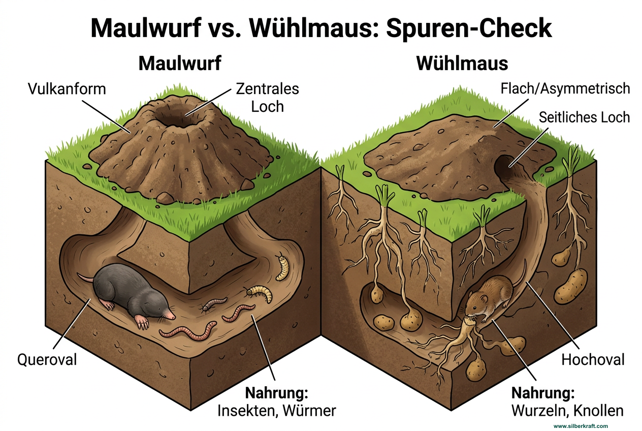 Wühlmaus oder Maulwurf: Unterschiede erkennen und richtig handeln – Garten-Ratgeber