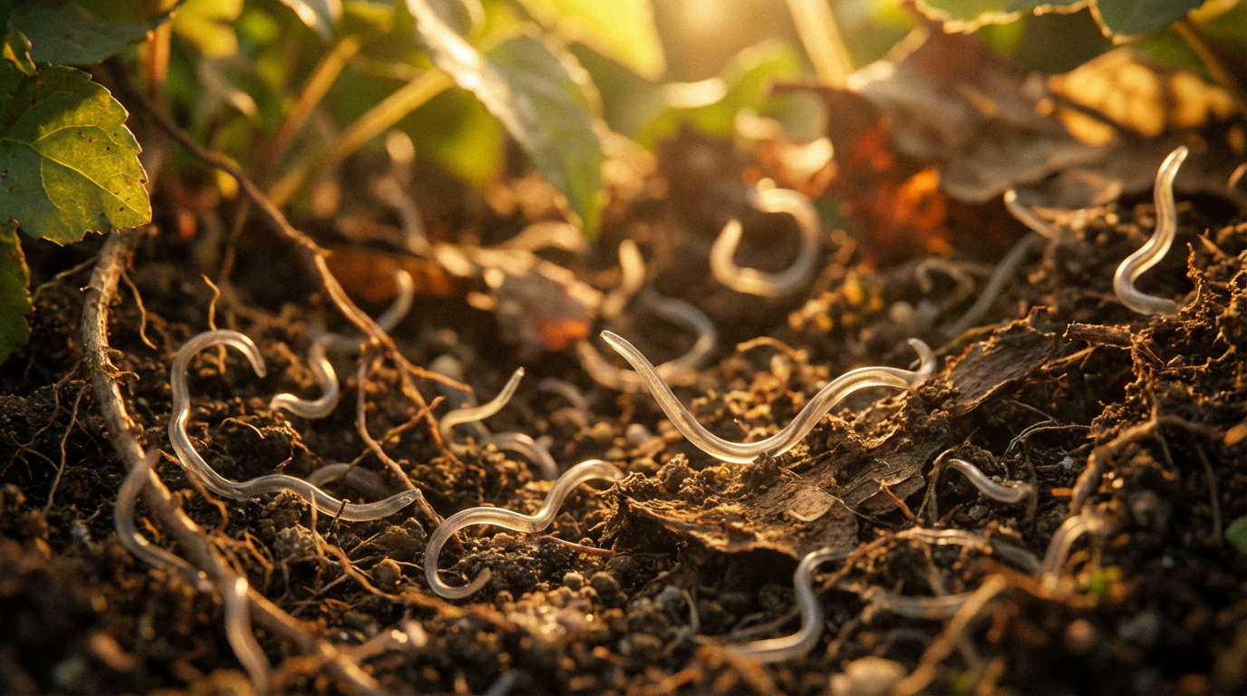 Wie sehen Nematoden aus? Größe, Form & Erkennungsmerkmale