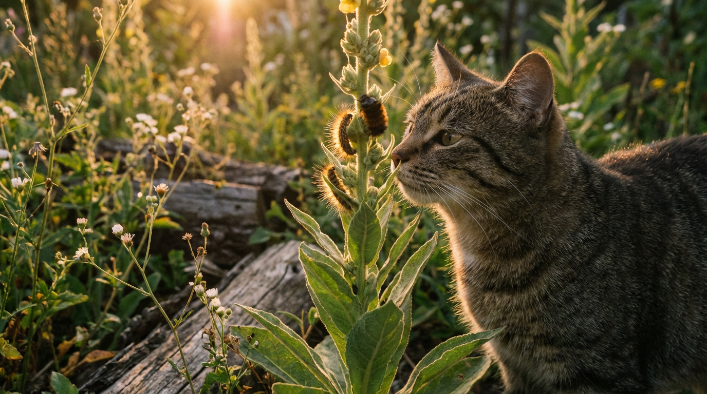 Wollkrautblütenkäfer & Katze: Gefahr durch Larvenhaare?