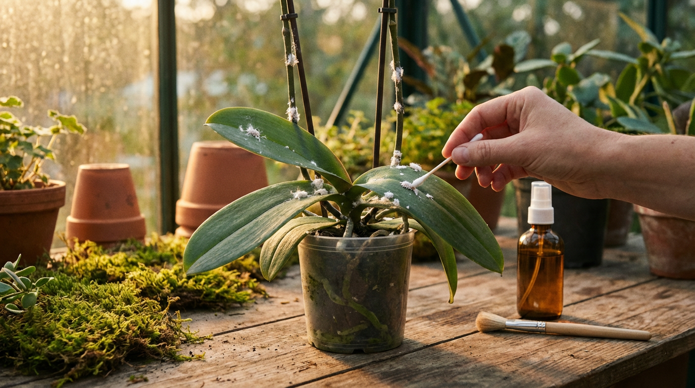 Wollläuse an Orchideen: Befall erkennen & erfolgreich bekämpfen