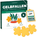Gelbfalle Gelbtafeln Gelbsticker 12 Stück gegen Fruchtfliegen, Trauermücken, uvm.
