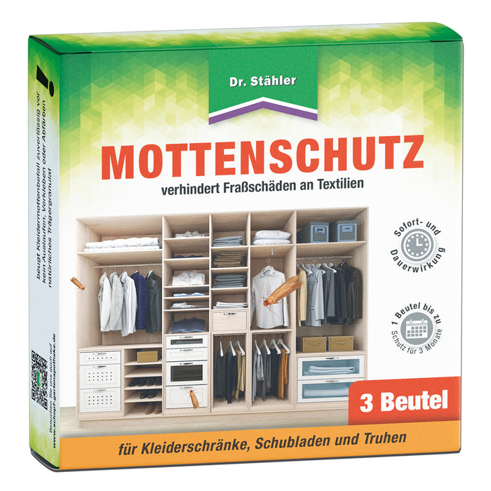 Effektiver Mottenschutz: Duftbeutel gegen Fraßschäden an Kleidung & Textilien - Silberkraft