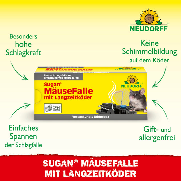 Neudorff Sugan MäuseFalle mit Langzeitköder - Silberkraft