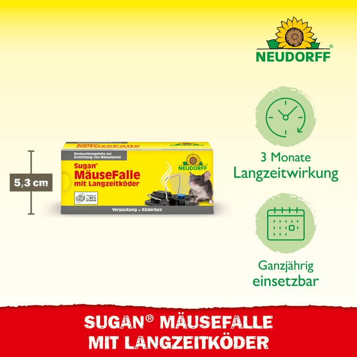 Neudorff Sugan MäuseFalle mit Langzeitköder - Silberkraft