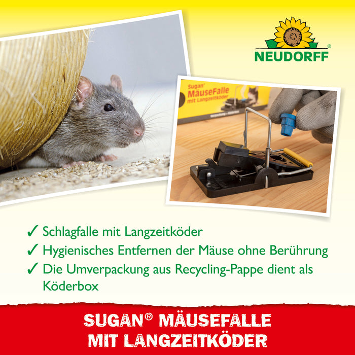 Neudorff Sugan MäuseFalle mit Langzeitköder - Silberkraft