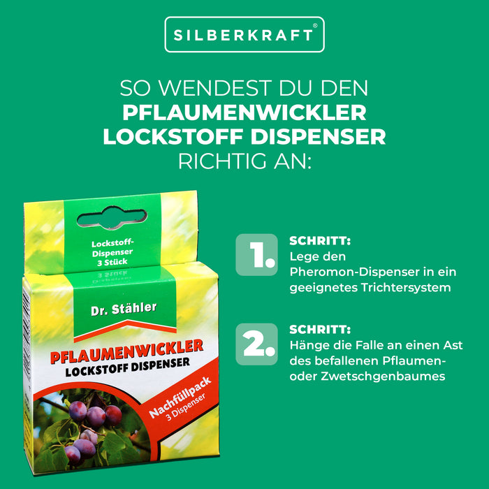 Pflaumenwickler Lockstoffdispenser - Nachfüllpack - Silberkraft