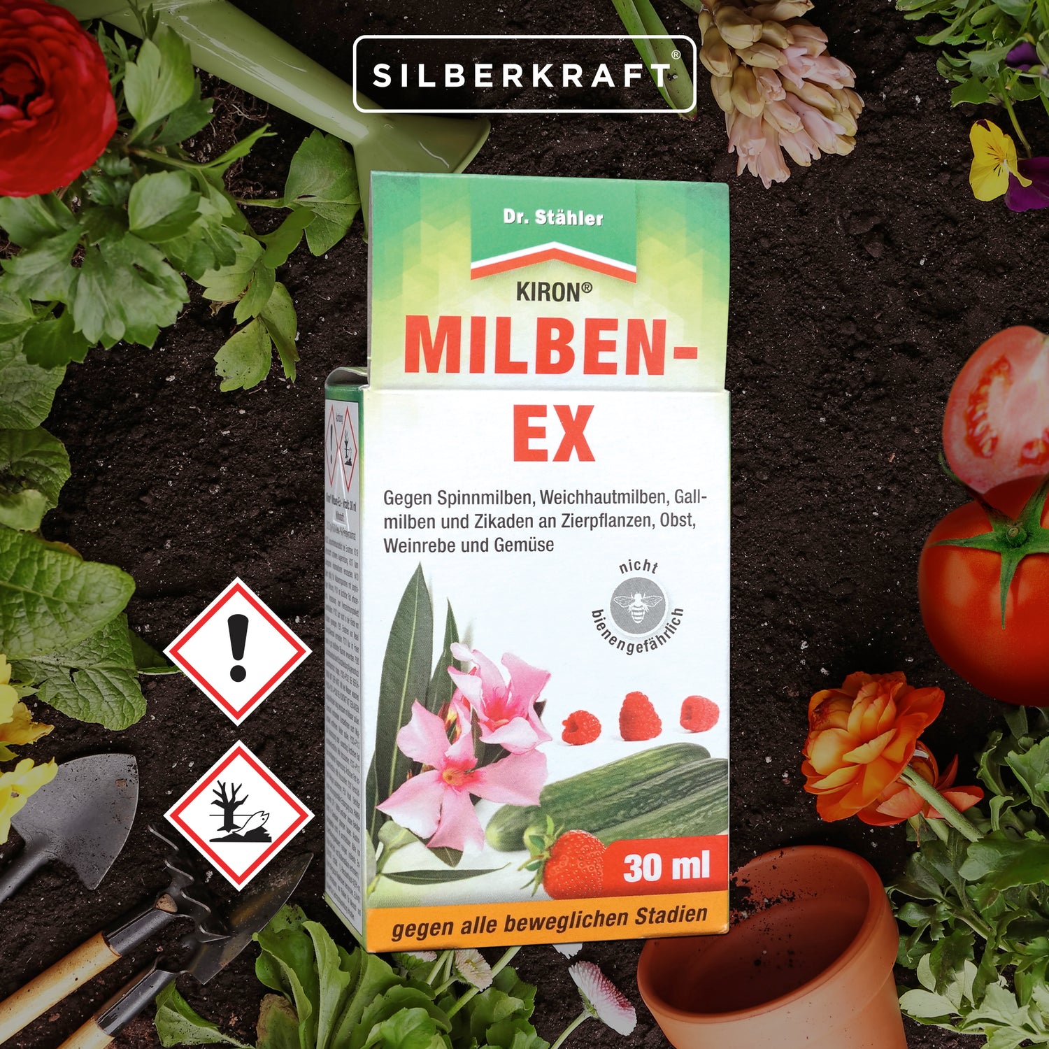 Kiron Milben-Ex: Effektive Bekämpfung von Spinnmilben und Schädlingen an Obst, Gemüse und Zierpflanzen - Silberkraft