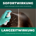 Silberkraft Läuseabwehrspray Sofortwirkung und Langzeitwirkung. Auf der Linken Seite sind noch Haare mit Läusen und nach einwirken des Sprays sind die Läuse und Nissen weg