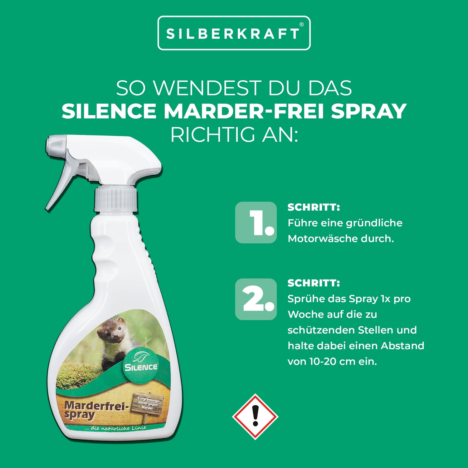 Silence Marder-Frei Spray: Wirksamer Schutz vor Marderbisse - Silberkraft