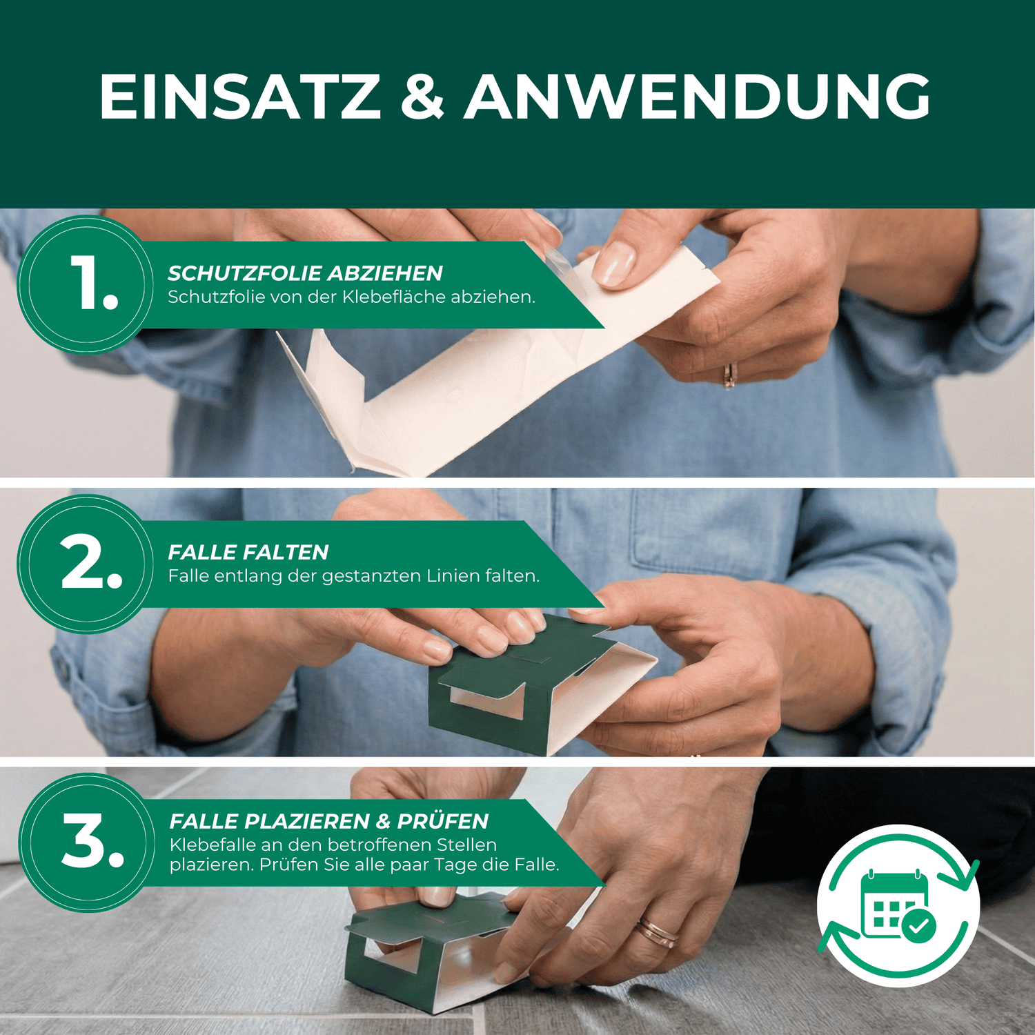 Ungeziefer/ Insektenfalle mit Spezial-Lockstoff - Silberkraft