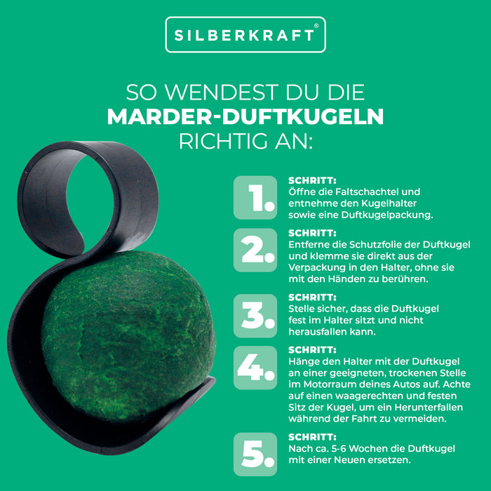 Effektiver Schutz vor Marderschäden: Marder-Duftkugeln für dein Auto - Silberkraft