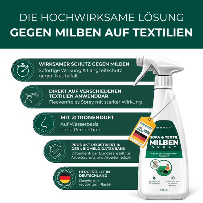 Milbenspray Sofa & Textil - Silberkraft