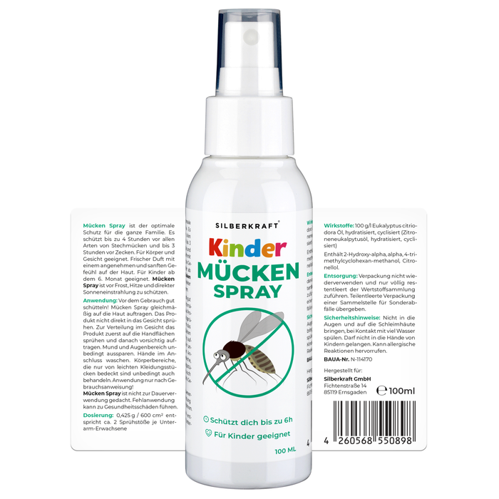 Mückenspray für Kinder & Babys ab dem 6ten Monat - Silberkraft