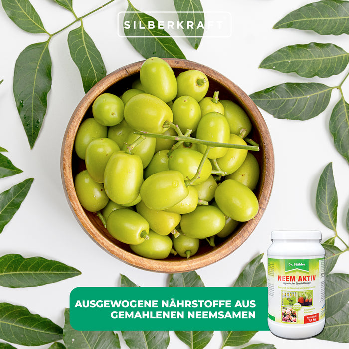 Neem Aktiv: Spezialdünger-Granulat für Gemüse und Zierpflanzen - Silberkraft
