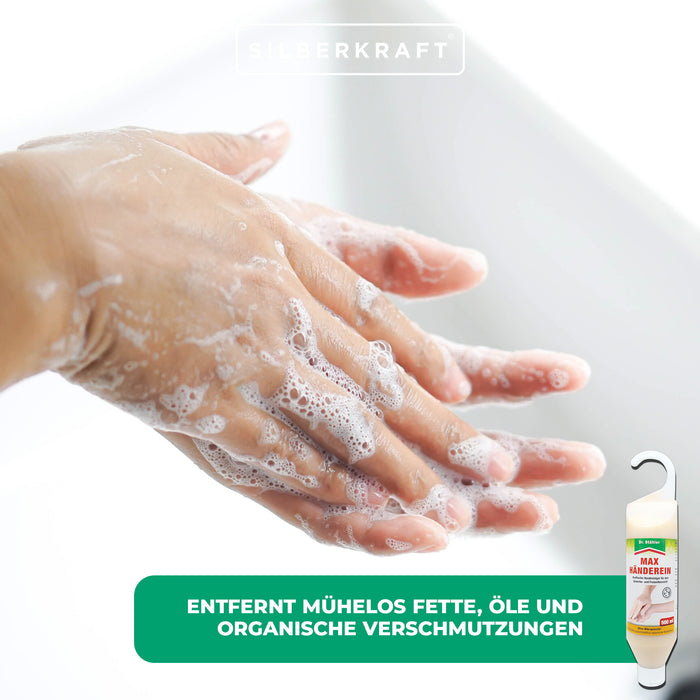 Max Hände-Rein: Hochwirksames Handreinigungsmittel mit Peeling-Effekt - Silberkraft