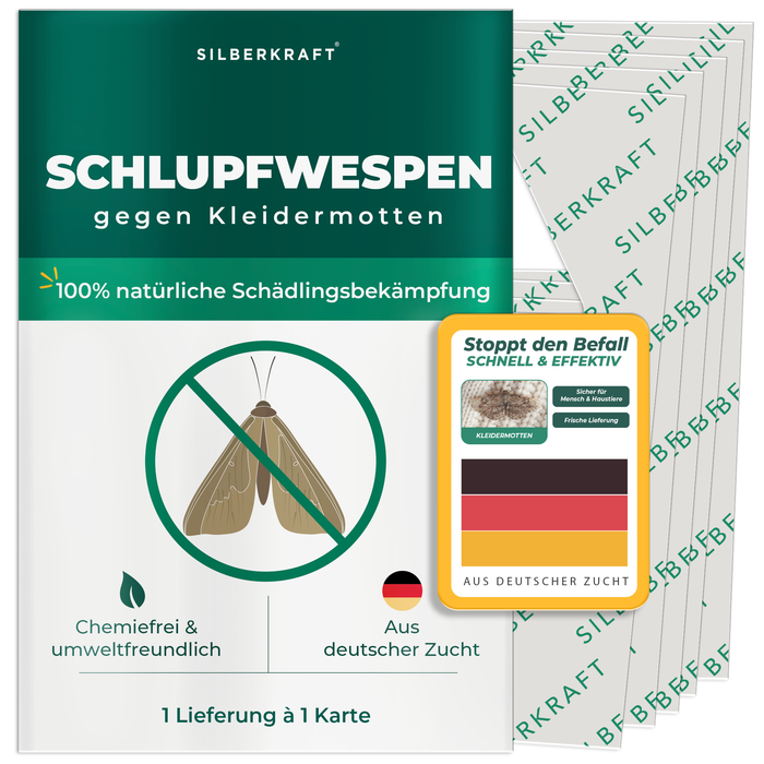 Schlupfwespen gegen Kleidermotten - Motten mit Nützlinge bekämpfen - Silberkraft