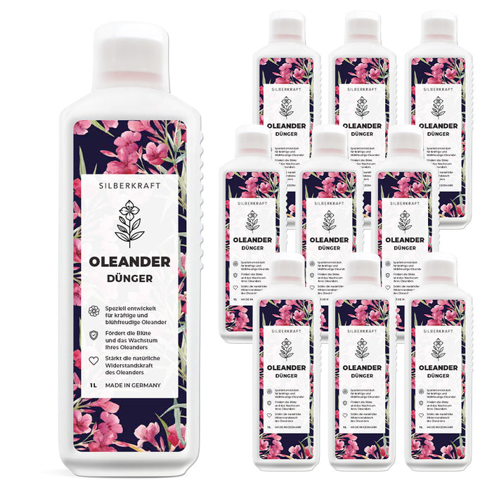 Oleander Dünger - Mineralischer NPK Flüssigdünger mit Stickstoff - Dünger für Oleander - Silberkraft