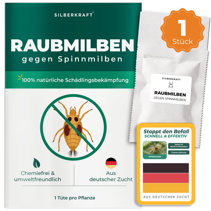 Silberkraft Raubmilben gegen Spinnmilben – 1 Tüte