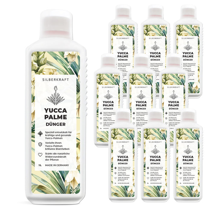 Yucca Dünger - Mineralischer NPK Flüssigdünger mit Stickstoff - Dünger für Yucca Palmen - Palmlilie düngen -  Yucca Rostrata Dünger - Silberkraft