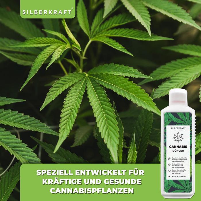 Cannabis Dünger - Mineralischer NPK Flüssigdünger mit Stickstoff - Dünger für Cannabispflanzen - Hanf Dünger - Silberkraft