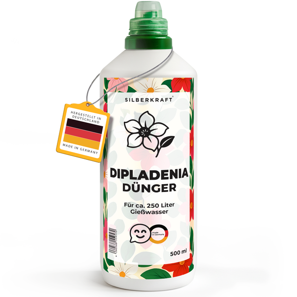 Dipladeniadünger – Mineralischer NPK Flüssigdünger mit Stickstoff – Dünger für Dipladenia (Mandevilla) – Balkon- & Kletterpflanzen-Dünger - Silberkraft