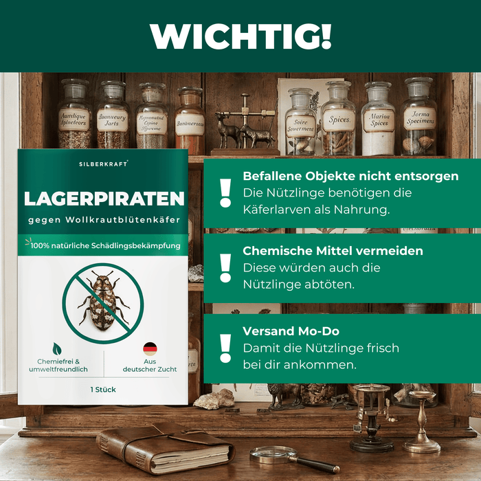 Silberkraft Lagerpiraten gegen Wollkrautbltenkfer Produkt Bilder