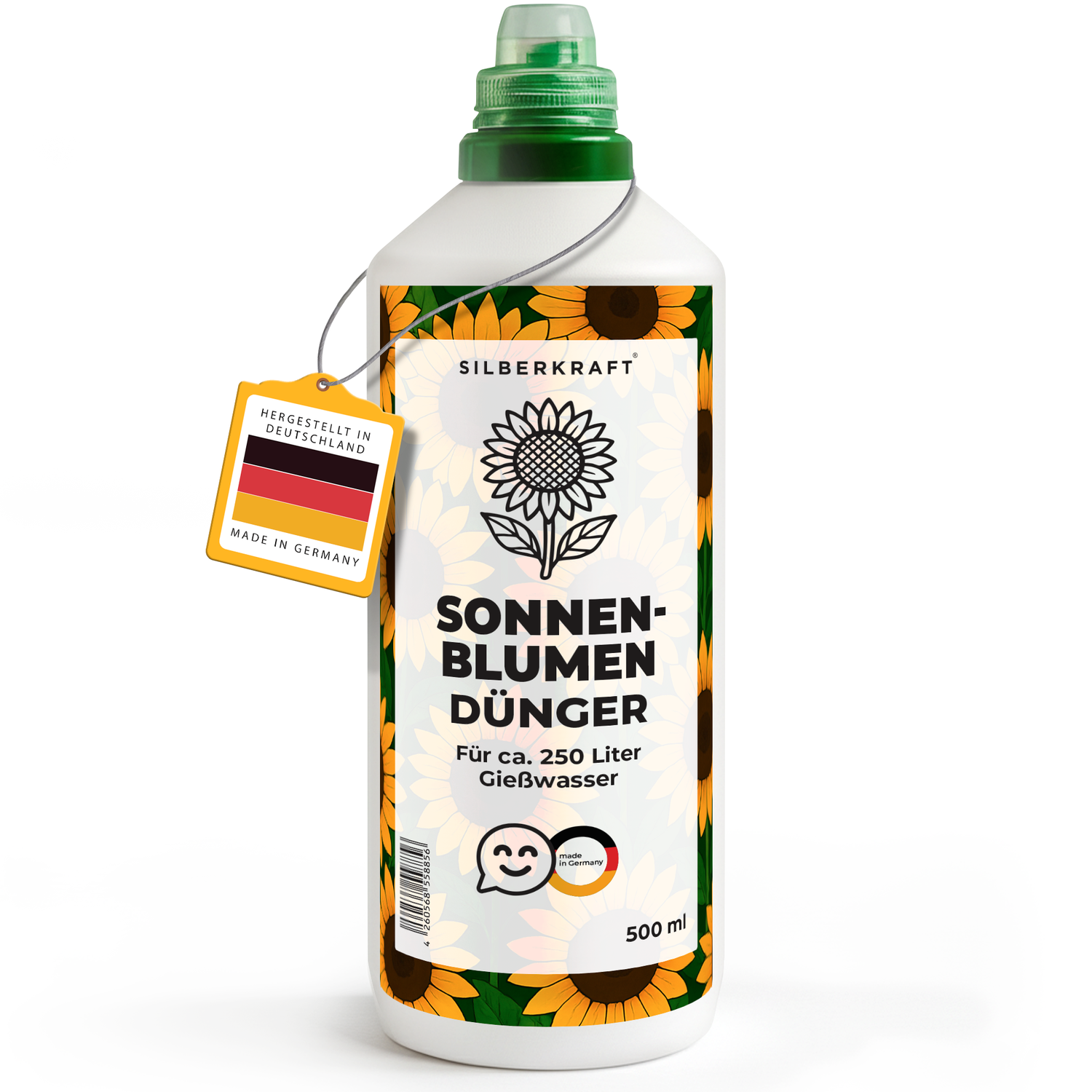 Sonnenblumendünger – Mineralischer NPK Flüssigdünger mit Stickstoff – Dünger für Sonnenblumen – Blühpflanzen-Dünger - Silberkraft