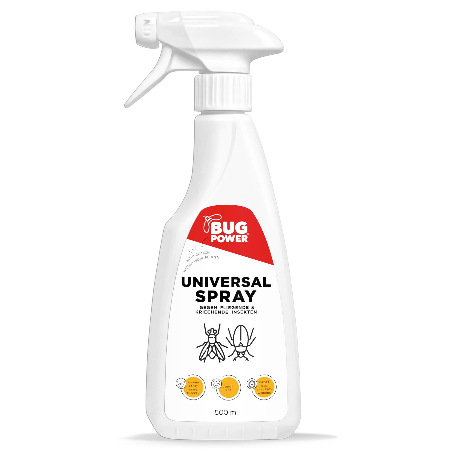 BugPower Universal Insektenspray - gegen alle kriechenden und fliegenden Insekten - Silberkraft