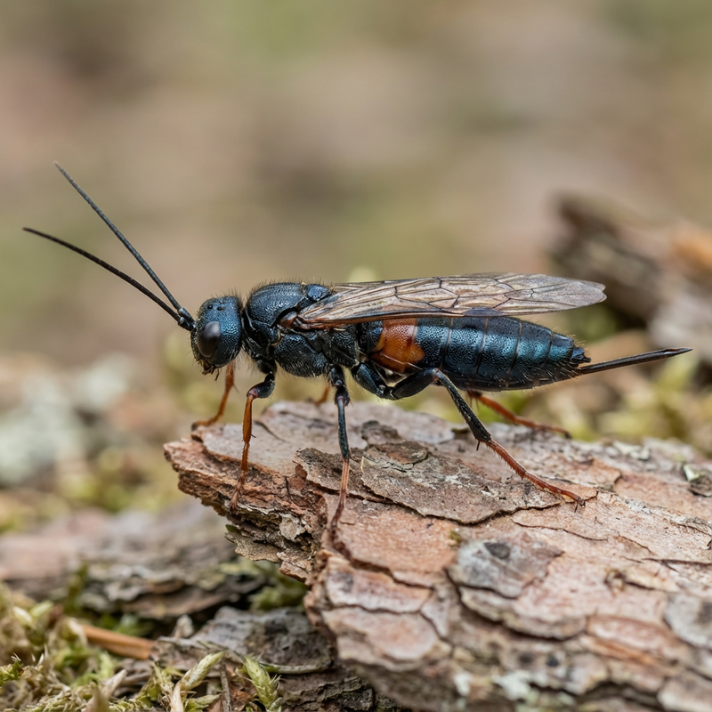 Blaue Fichtenholzwespe