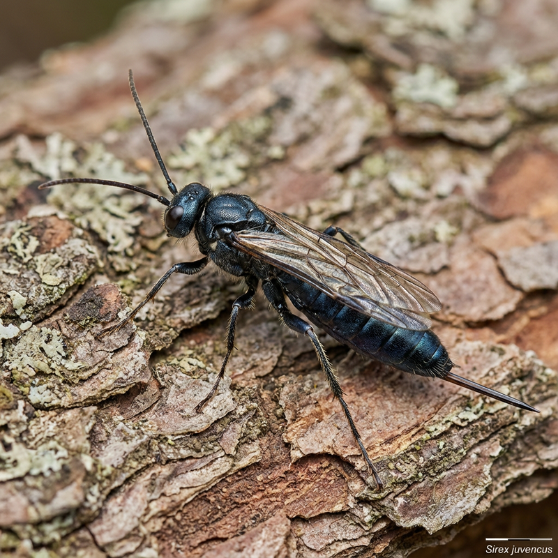 Blaue Kiefernholzwespe