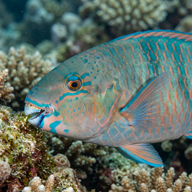 Blaugebänderter Papageifisch