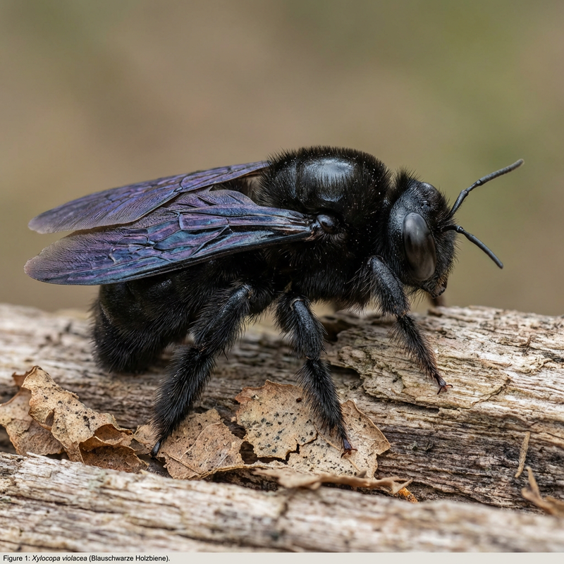 Blauschwarze Holzbiene