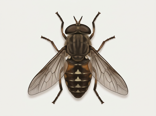 Pferdebremse (Tabanus sudeticus) von oben