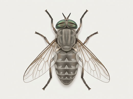 Gemeine Viehbremse (Tabanus bromius) von oben