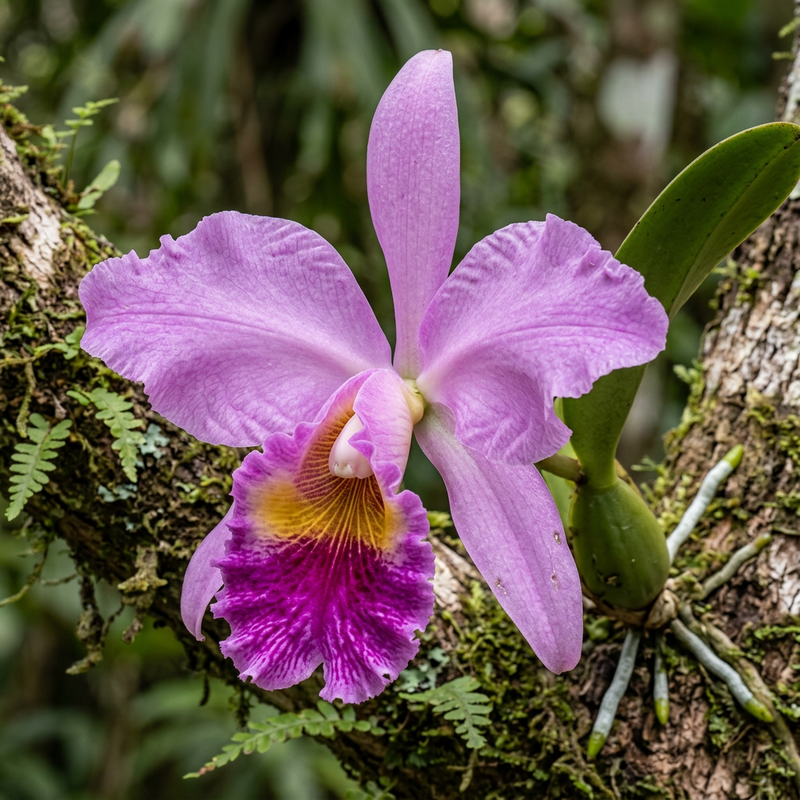 Cattleya-Orchidee (Cattleya), KI-Illustration
