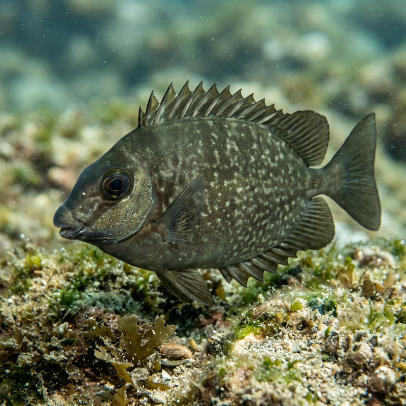 Dunkler Kaninchenfisch