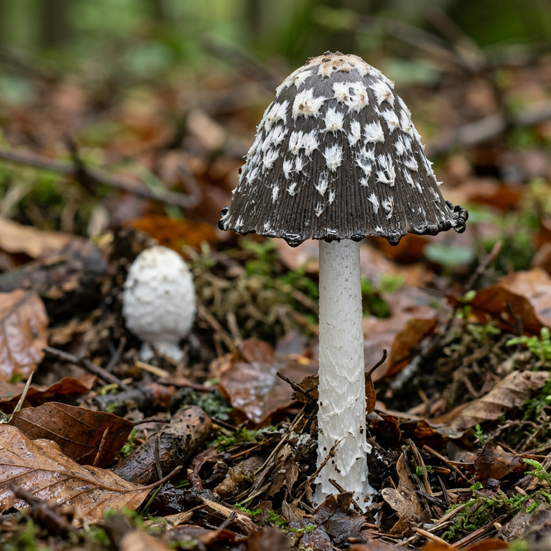 Elstern-Tintling (Coprinopsis picacea), KI-Illustration