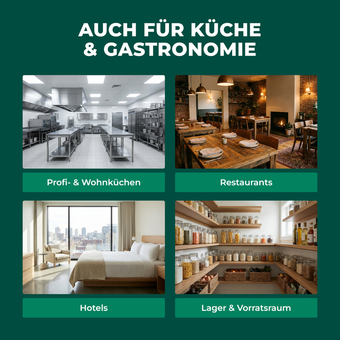 Auch für Küche & Gastronomie – Anwendungsbereiche | finicon Avantgarde Ameisenködergel