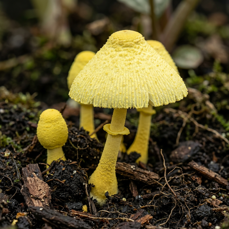 Gelber Faltenschirmling