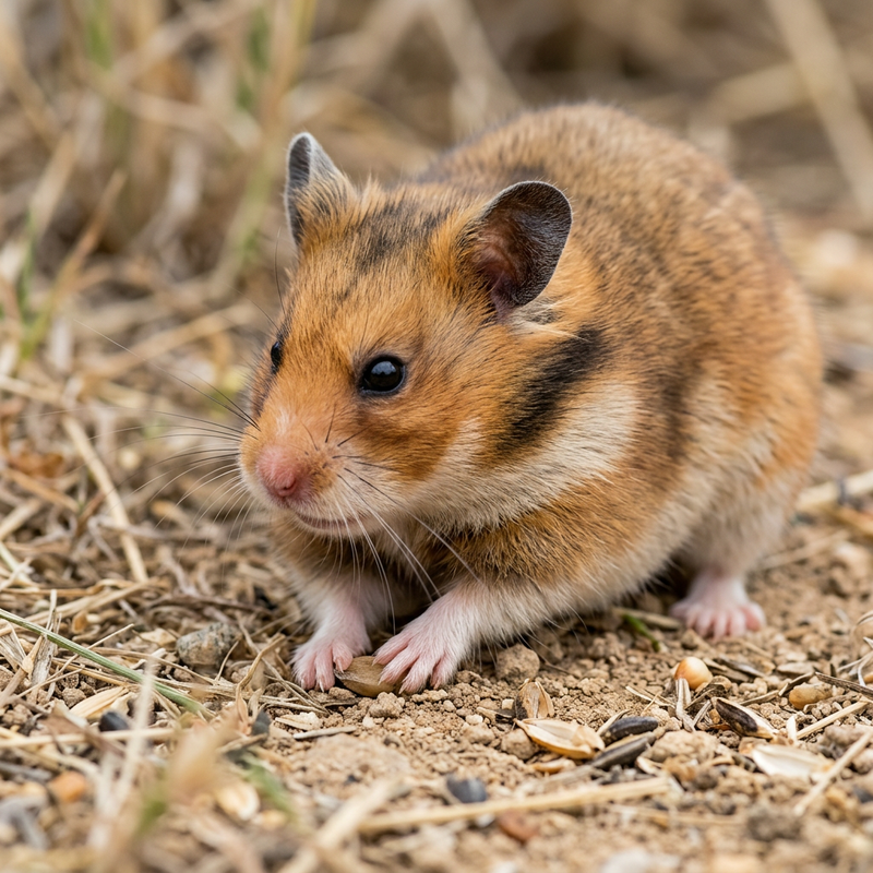 Goldhamster (Mesocricetus auratus), KI-Illustration